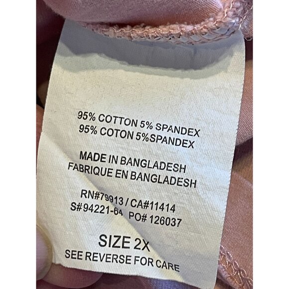 Motherhood long sleeve v-neck maternity top pink 2X - Picture 4 of 4